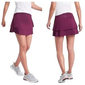 Athleta Momentum Skort Large Purple Tennis Pickleball Athletic Golf Activewear
